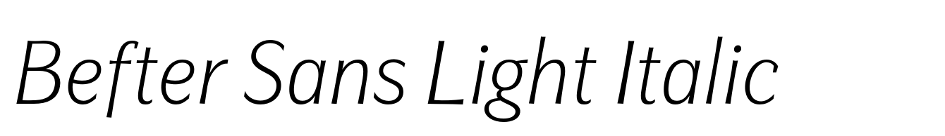 Befter Sans Light Italic
